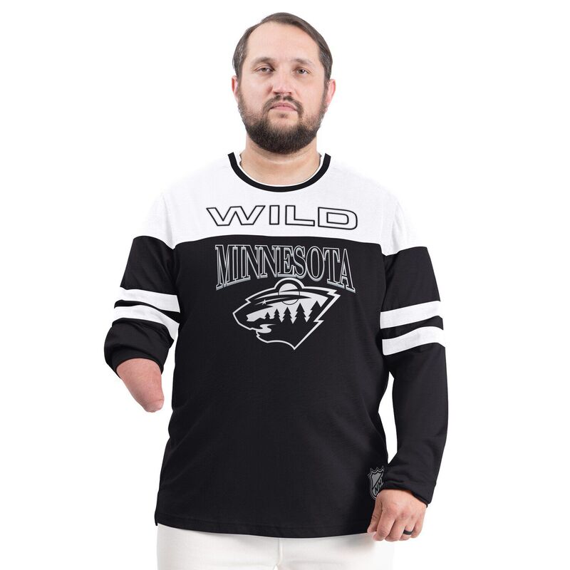 カール バンクス メンズ トップス Tシャツ 長袖 Men's G-III Sports by Carl Banks Black Minnesota Wild Adaptive Wear Outlast Durene Long-Sleeve T-Shirt Wld Black ブラック