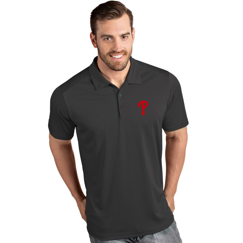 アンティグア メンズ トップス プルオーバー スポーツシャツ Men\u0027s Antigua Philadelphia Phillies Tribute Polo Phl Gray 薄墨色