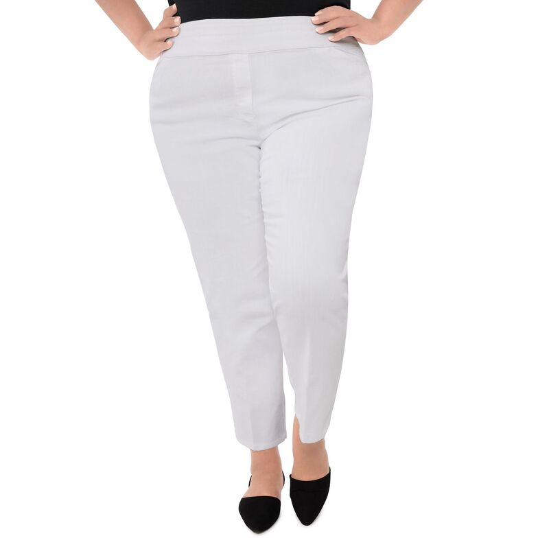 アルフレッド ダナー レディース ボトムス カジュアルパンツ プラスサイズ デニム Plusize Alfredunner Classics Pull-On Straight-Leg Denim Pants White ホワイト|ReVida 店