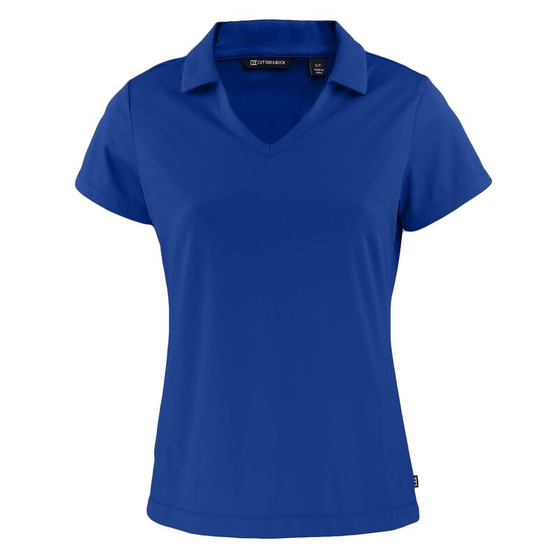 截断機アンドうしろ側 レディース トップス プルオーバー V素っ首 スポーツシャツ Cutter \u0026 Buck Daybreak Eco Recycled Womens V-neck Polo Tour Blue 青み