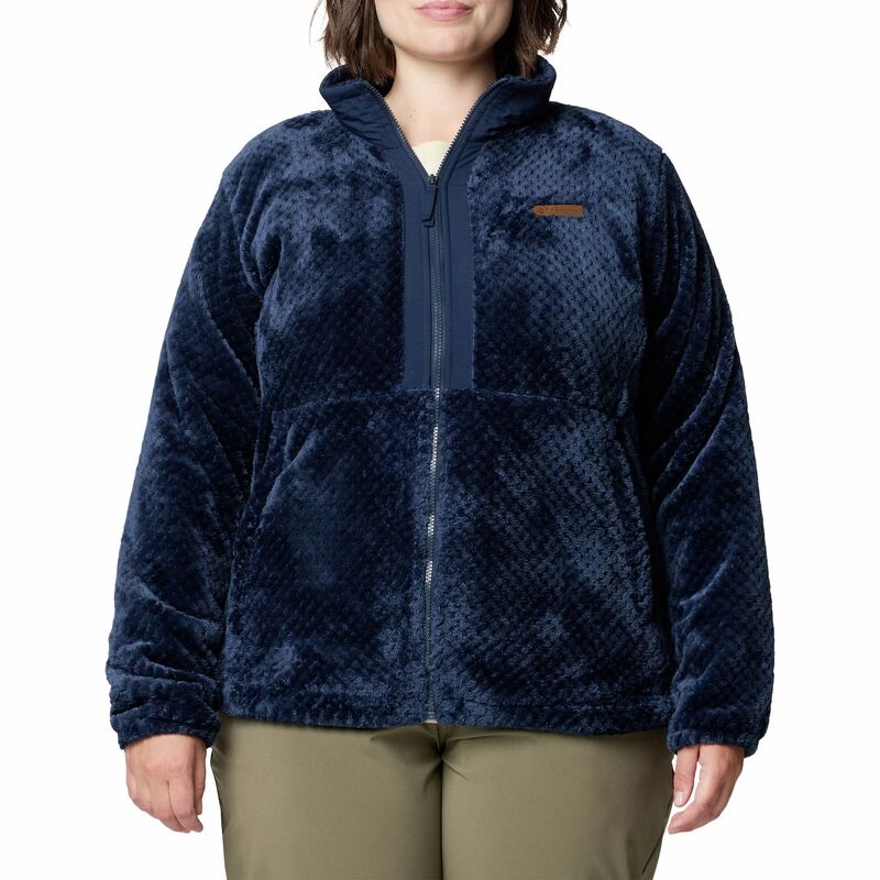 コロンビア レディース アウター 上衣・上衣 つけ加える大きさ フリース Plusize Columbia Fire Side III Full Zip Fleece Jacket Collegiate Navy 米国海軍
