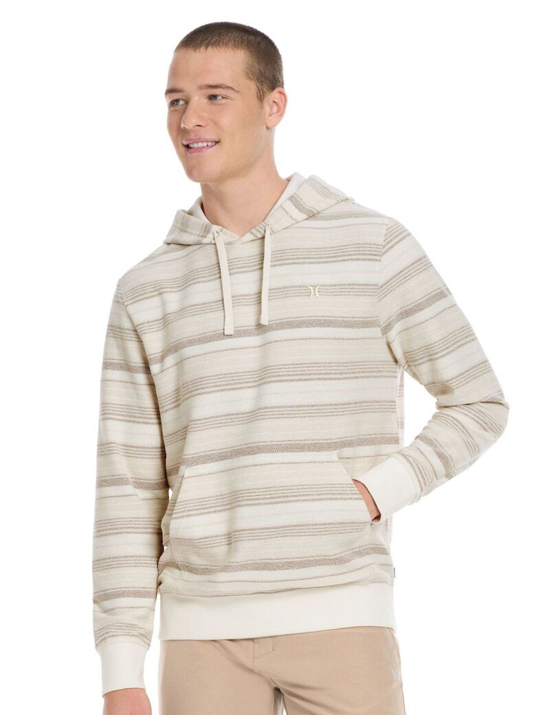 ハーレー メンズ トップス Tシャツ パイル パーカー Men's Hurley Striped Lightweighterry Hoodie Hazelnut ストライプ