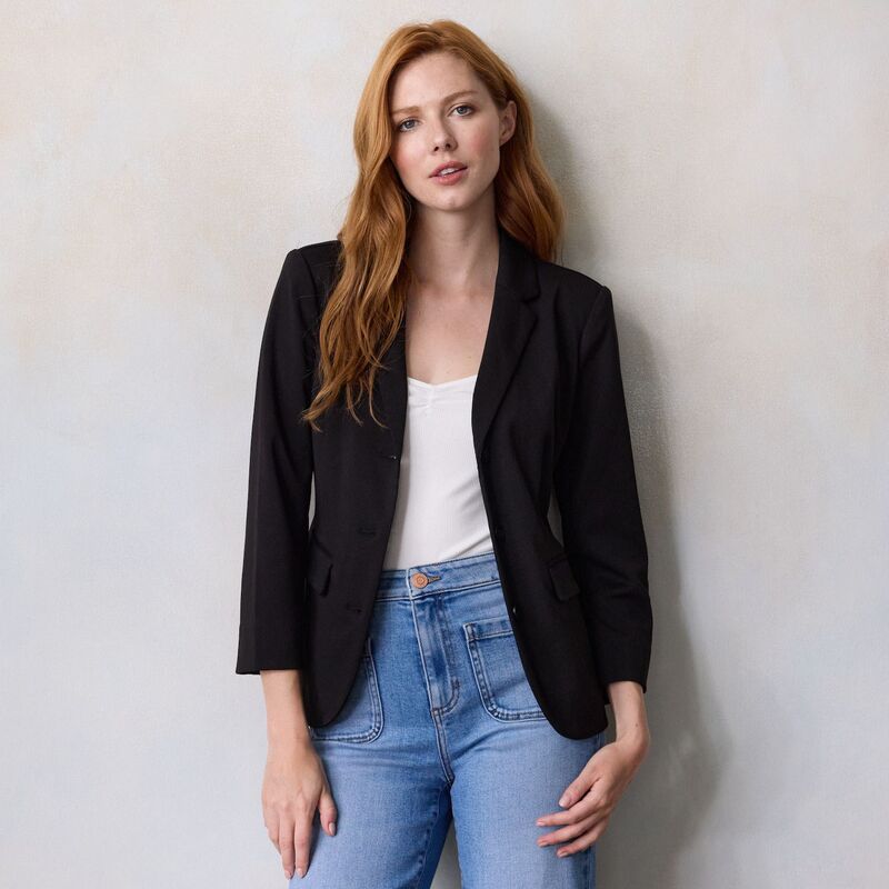 LC Lauren Conrad レディース アウター ジャケット・ブルゾン ブレザー Women's LC Lauren Conrad Hourglass Ponte Blazer Black ブラック|ReVida 店
