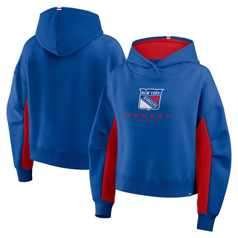 ファナティクス レディース トップス Tシャツ パーカー Women's Fanatics Blue New York Rangers Back Check Boxy Hoodie Ran Blue ブルー