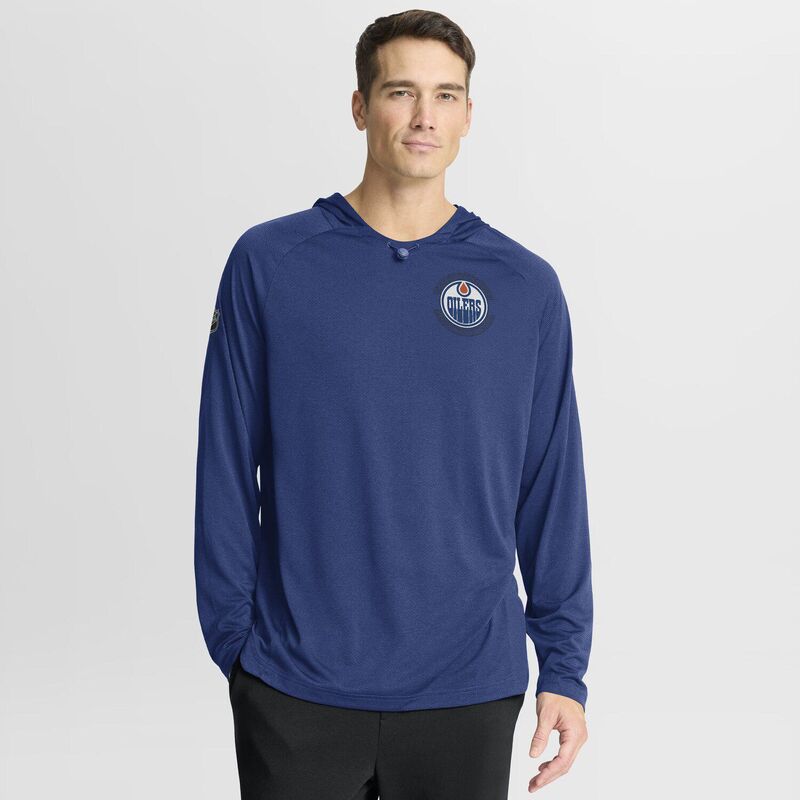 ファナティクス メンズ トップス Tシャツ パーカー Men's Fanatics Royal Edmonton Oilers Authentic Pro Rink Raglan Hoodie Oil Blue ブルー