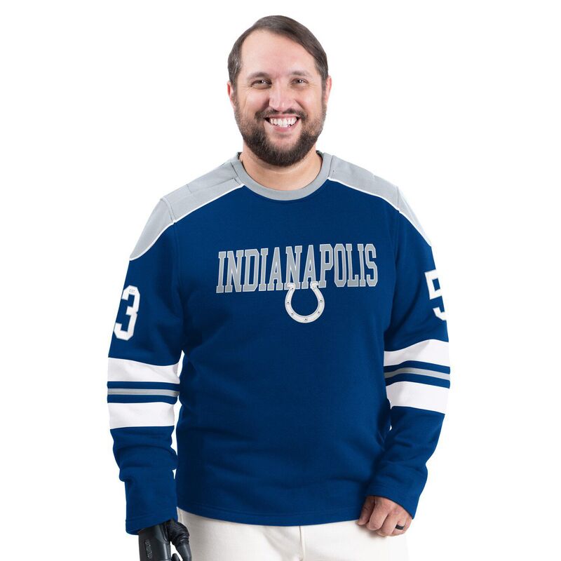 カール バンクス メンズ トップス Tシャツ クルーネック スウェット Men's G-III Sports by Carl Banks Royal Indianapolis Colts Adaptive Lord Stanley Crewneck Sweatshirt Clt Blue ブルー
