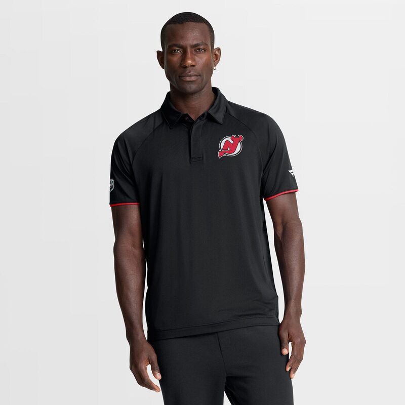 ファナティクス メンズ トップス Tシャツ ポロシャツ ジャージー Men's Fanatics Black New Jersey Devils Authentic Pro Rink Raglan Polo Nhl Black ブラック