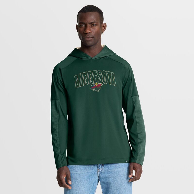 ファナティクス メンズ トップス プルオーバー パーカー Men\u0027s Fanatics Green Minnesota Wild Penalty Shot Long Sleeve Hoodie T-Shirt Wld Green 緑であること