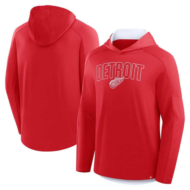 ファナティクス メンズ トップス プルオーバー パーカー Men\u0027s Fanatics Redetroit Red Wings Penalty Shot Long Sleeve Hoodie T-Shirt Rdw Red 赤いこと