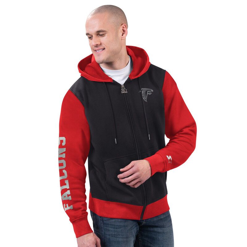 スターター メンズ アウター ジャケット・ブルゾン パーカー Men'starter Black/Red Atlanta Falcons Thursday Night Gridiron Full-Zip Hoodie Fal Black ブラック｜ReVida 店