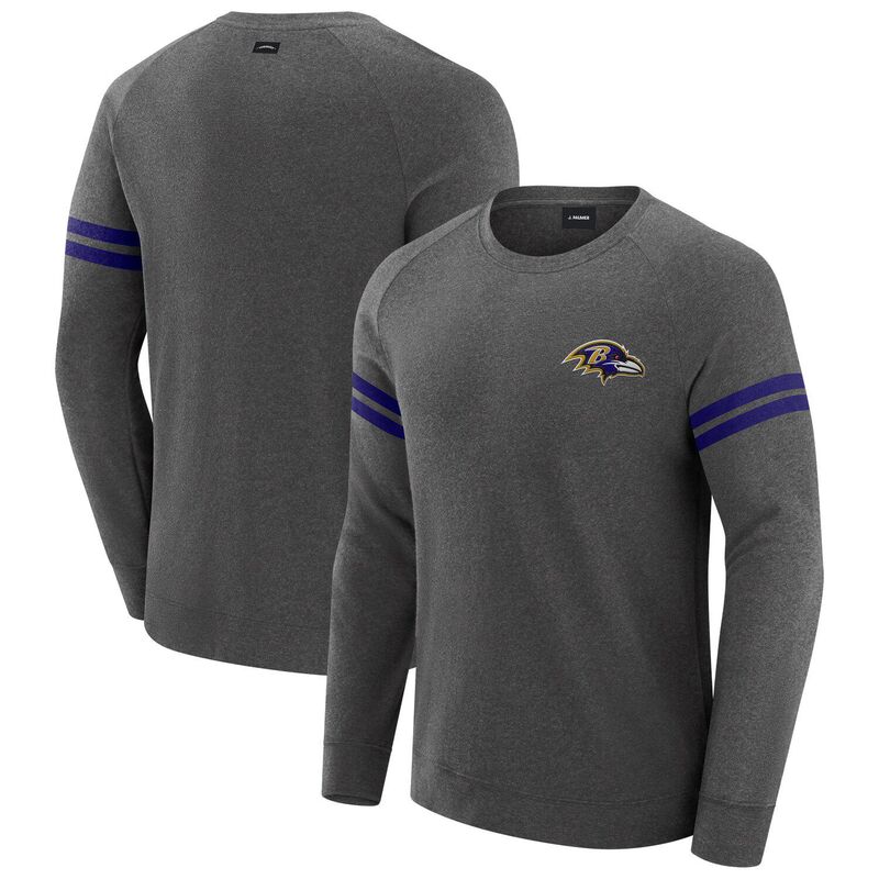 アンブランデッド メンズ トップス Tシャツ スウェット Unbranded Men's J. Palmer Dark Heather Gray Baltimore Ravens Players Lounge Raglan Tri-Blend Sweatshirt Rav Multi マルチカラー 18,706円