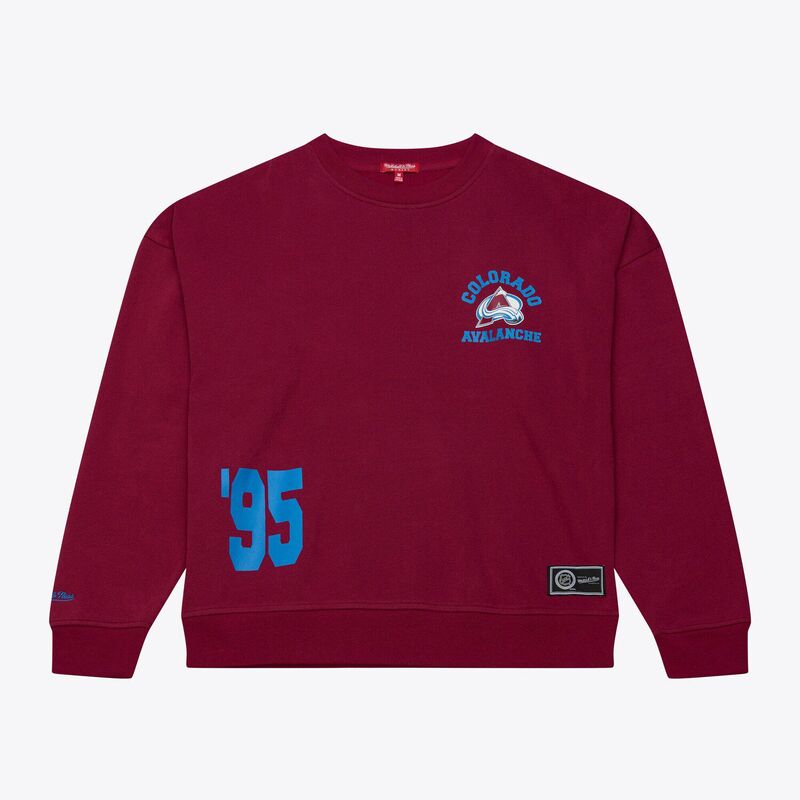 ミッチェル&ネス レディース トップス Tシャツ クルーネック スウェット Women's Mitchell & Ness Maroon Colorado Avalanche Crewneck Sweatshirt Ava Red レッド