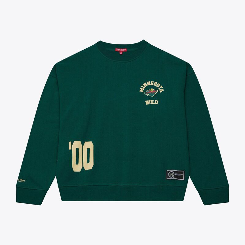 ミッチェル&ネス レディース トップス Tシャツ クルーネック スウェット Women's Mitchell & Ness Green Minnesota Wild Crewneck Sweatshirt Wld Green グリーン