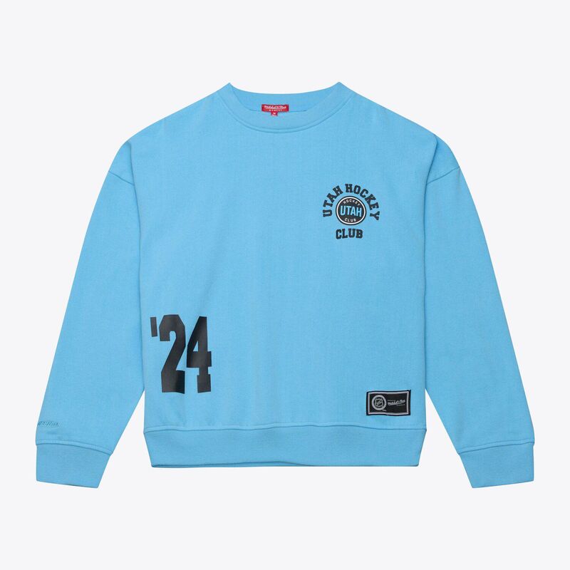 ミッチェル&ネス レディース トップス Tシャツ クルーネック スウェット Women's Mitchell & Ness Blue Utah Mammoth Crewneck Sweatshirt Utm Blue ブルー