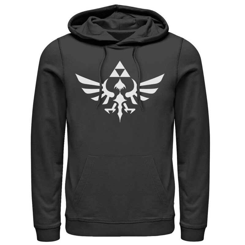 アニメ文字記号 メンズ トップス プルオーバー パーカー Licensed Character Men\u0027s Nintendo Legend Of Zelda Blue Royal Crest Pullover Hoodie Black 黒いこと