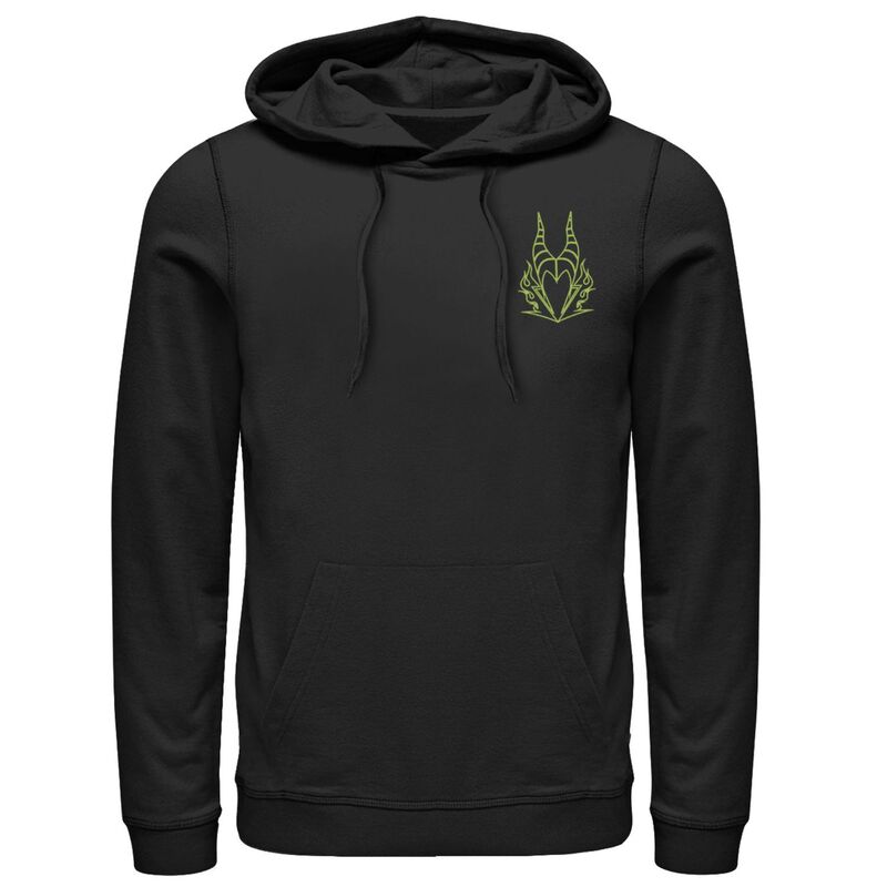 ディズニー メンズ トップス Tシャツ パーカー Disney Villains Maleficent Pocket Outline Men's Hoodie Black ブラック