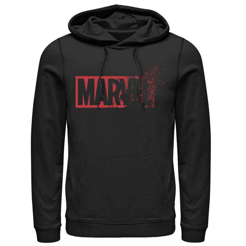アニメキャラクター メンズ トップス Tシャツ ロゴ パーカー LICENSED CHARACTER Men's Marvel Evaporating Logo Hoodie Black ブラック