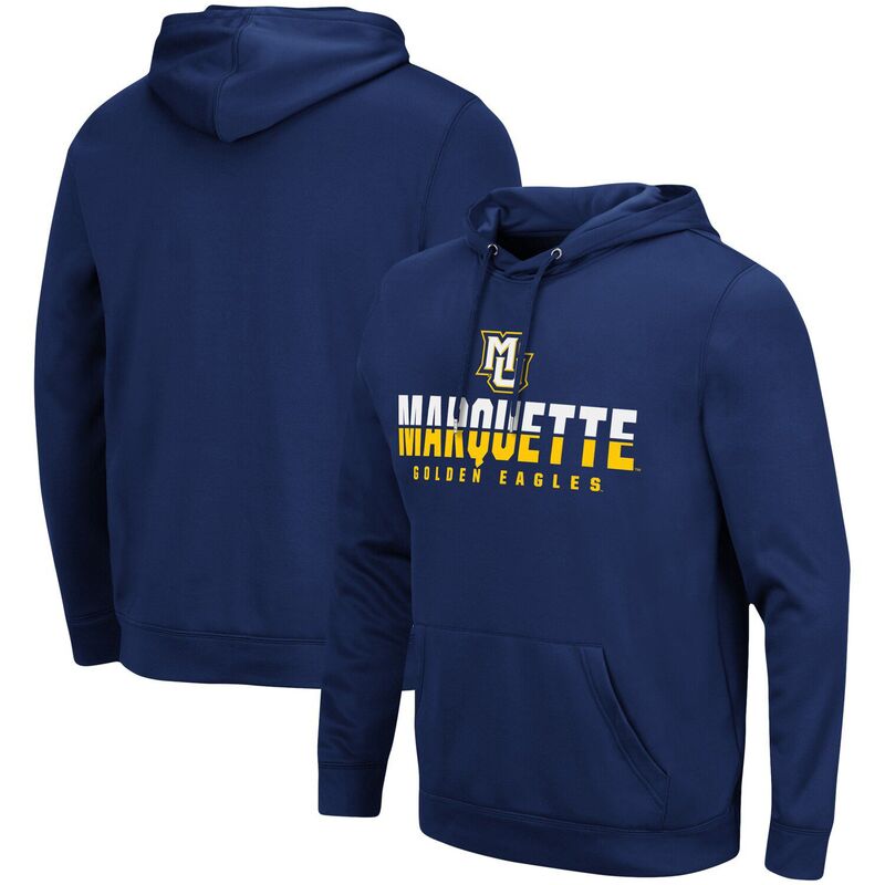 円形劇場 メンズ トップス プルオーバー パーカー Men\u0027s Colosseum Navy Marquette Golden Eagles Lantern Pullover Hoodie Mrq Navy 米国海軍