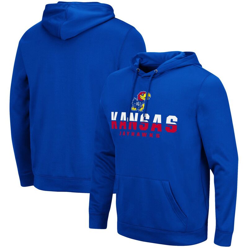円形劇場 メンズ トップス プルオーバー パーカー Men\u0027s Colosseum Royal Kansas Jayhawks Lantern Pullover Hoodie Kns Blue 青色