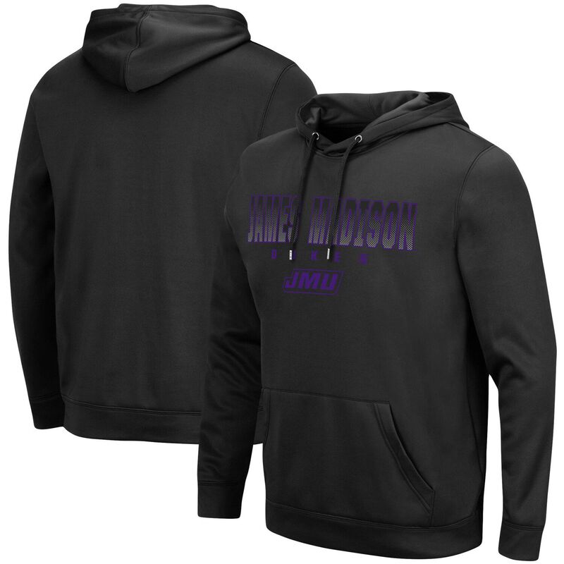 円形劇場 メンズ トップス プルオーバー パーカー Men\u0027s Colosseum Black James Madison Dukes Blackout 3.0 Pullover Hoodie Jmd Black 黒いこと