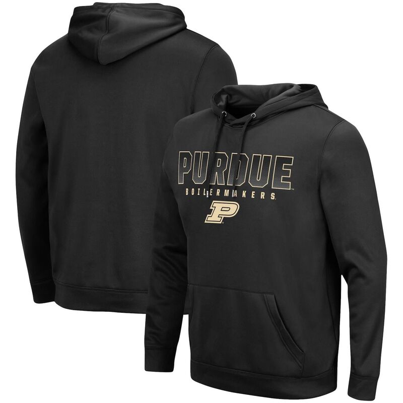 円形劇場 メンズ トップス プルオーバー パーカー Men\u0027s Colosseum Black Purdue Boilermakers Blackout 3.0 Pullover Hoodie Prd Black 黒いこと
