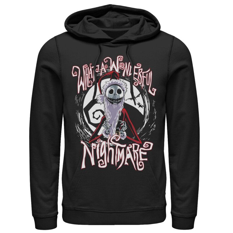 ウォルトディズニー メンズ トップス プルオーバー パーカー Disney\u0027s The Nightmare Before Christmas Jack Skellington Men\u0027santa Claus Hoodie Black 黒いこと