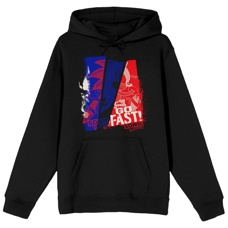 アニメキャラクター メンズ トップス Tシャツ パーカー Licensed Character Men'sonic Thedgehogotta Hoodie Black ブラック｜ReVida 店 10,345円