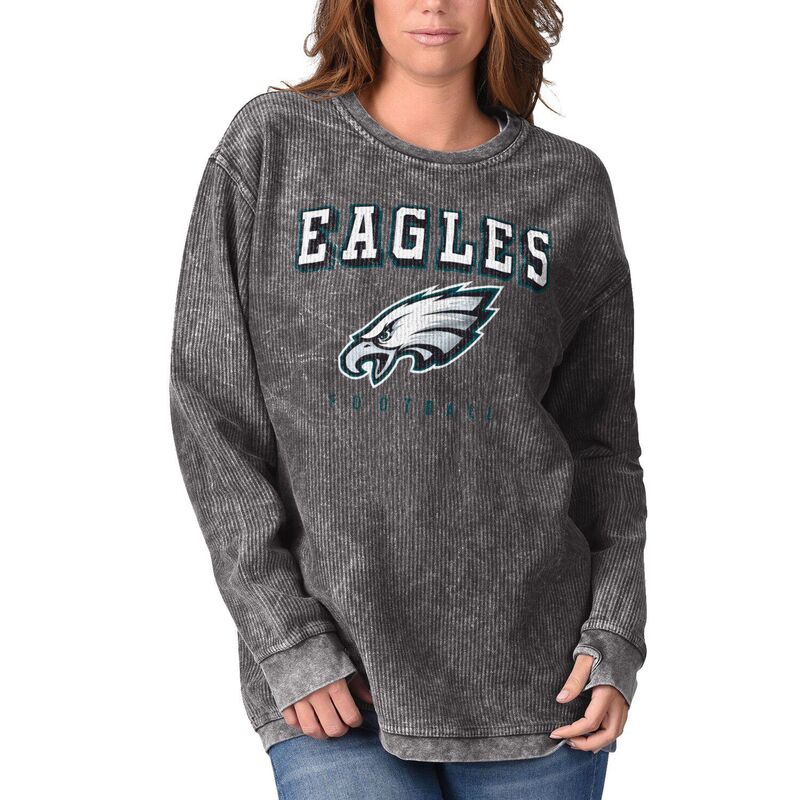 G-III レディース トップス Tシャツ スウェット Women's G-III 4Her by Carl Banks Black Philadelphia Eagles Comfy Cord Pullover Sweatshirt Eag Black ブラック