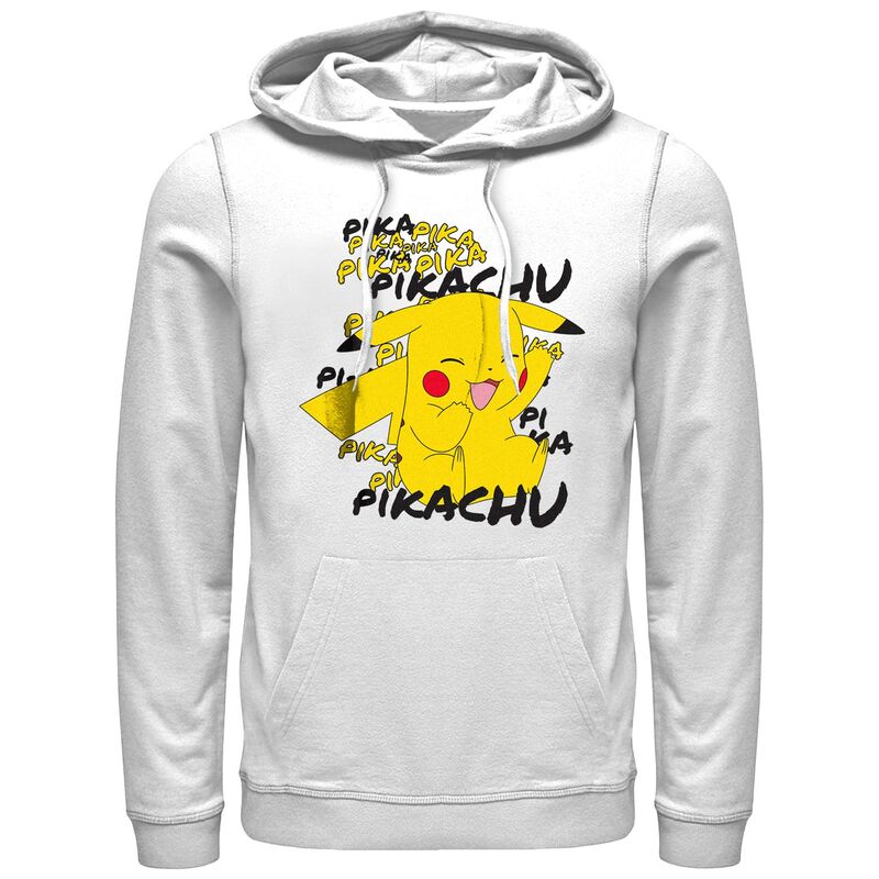 アニメ文字記号 メンズ トップス プルオーバー パーカー Licensed Character Men\u0027s Pokemon Pikachu Laughing Hoodie White 白いこと