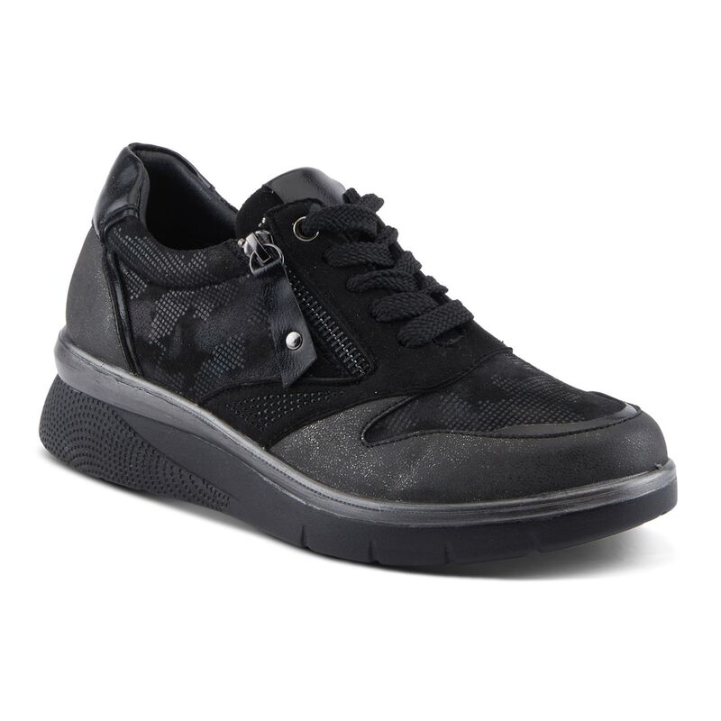 フレクサス レディース シューズ スニーカー プラットフォーム Flexus by Spring Step Wyclef Women's Platform Sneakers Black ブラック