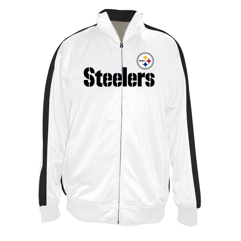 ファナティクス メンズ アウター ジャケット・ブルゾン Tシャツ トール Men Fanatics White Pittsburgh Steelers Big \u0026 Tall Tricot Full-Zip Track Jacket Stl White ホワイト