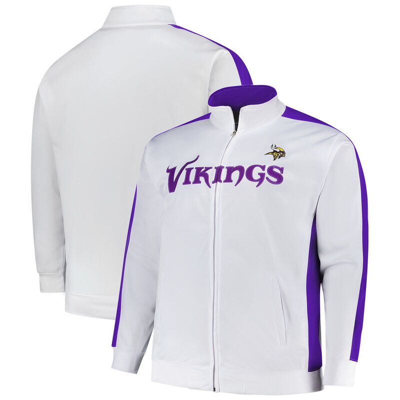 ファナティクス メンズ アウター ジャケット・ブルゾン トール Men Fanatics White Minnesota Vikings Big \u0026 Tall Tricot Full-Zip Track Jacket Mvk White ホワイト