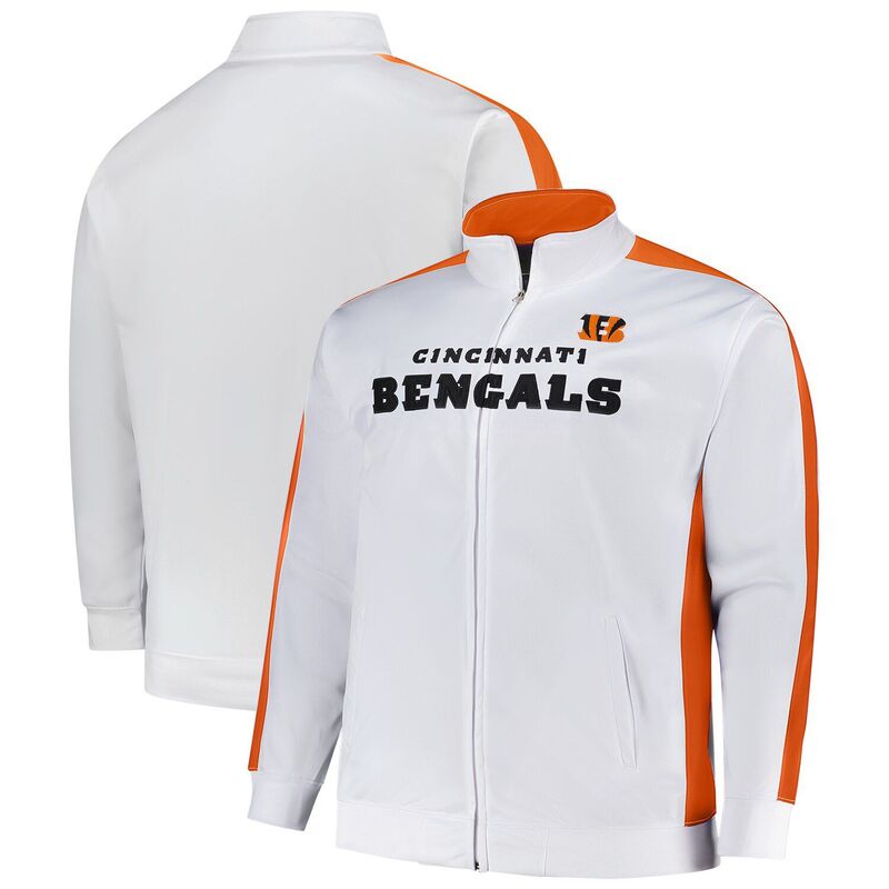 ファナティクス メンズ アウター ジャケット・ブルゾン トール Men Fanatics White Cincinnati Bengals Big \u0026 Tall Tricot Full-Zip Track Jacket Bng White ホワイト
