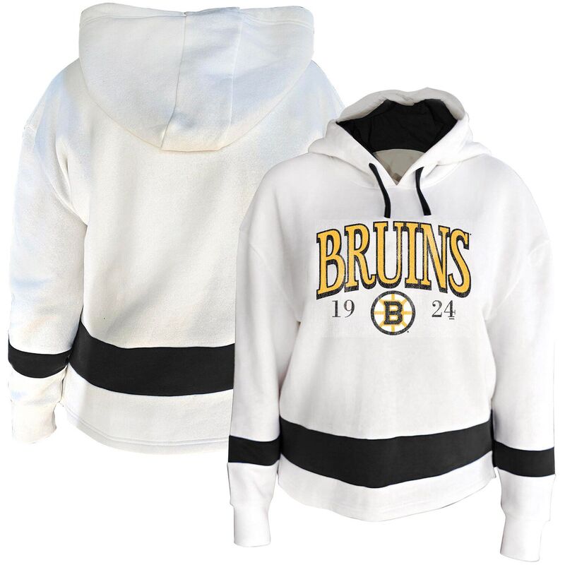 プロファイル レディース トップス プルオーバー つけ加える大きさ パーカー Women\u0027s Profile White Boston Bruins Plusize Hoodie Bsb White 白いこと