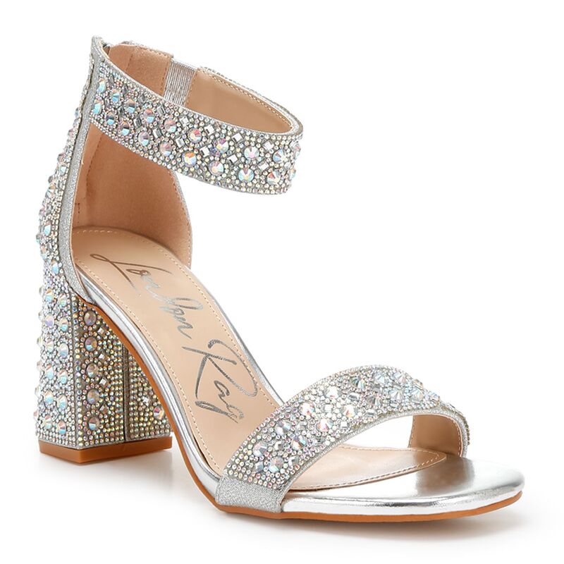 ロンドンラグ レディース シューズ サンダル スパンコール ヒール London Rag Cady Women's Block Heel Rhinestonesequinsandalsilver シルバー