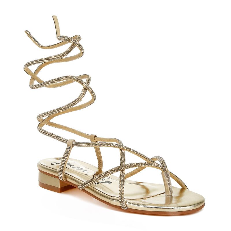 ロンドンラグ レディース シューズ サンダル レース London Rag Babbity Women's Rhinestone Lace-Up Sandals Gold ゴールド