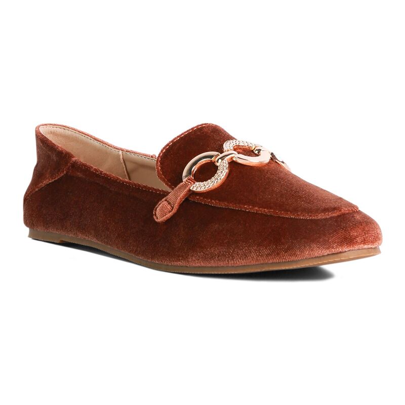 ロンドンラグ レディース シューズ スリッポン・ローファー London Rag Women's Metal Detailoafers Brown ブラウン