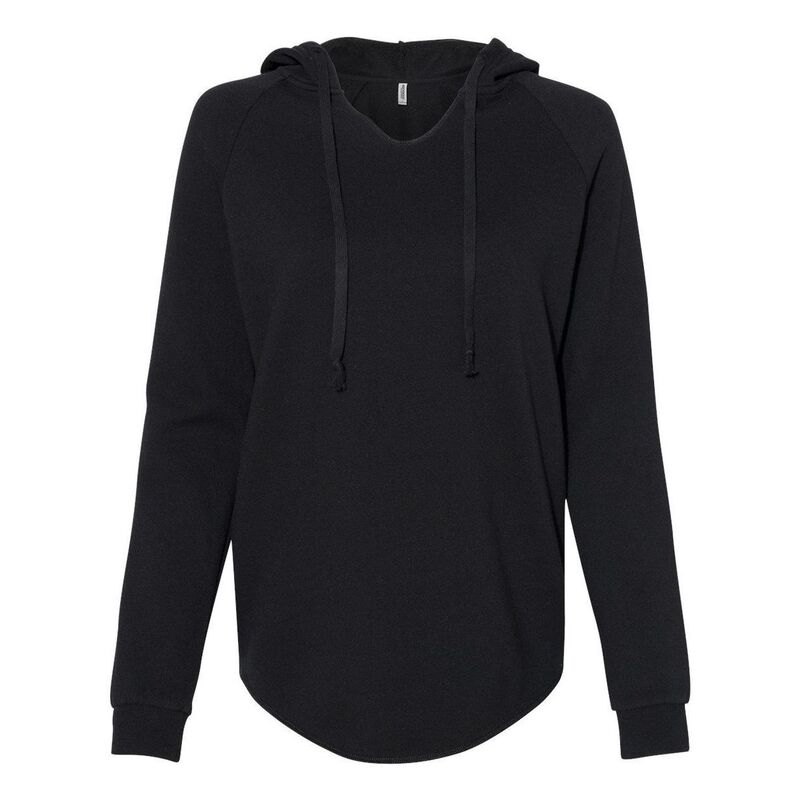 フロソ レディース トップス Tシャツ スウェット Floso Independentrading Co. Womens Lightweight California Wave Washooded Sweatshirt Black ブラック