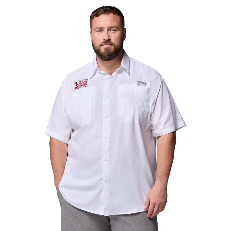 コロンビア メンズ トップス Tシャツ トール ダウン Men's Columbia White Oklahoma Sooners Big & Tall Tamiami Omni-Shade Button-Down Shirt Okl White ホワイト|ReVida 店
