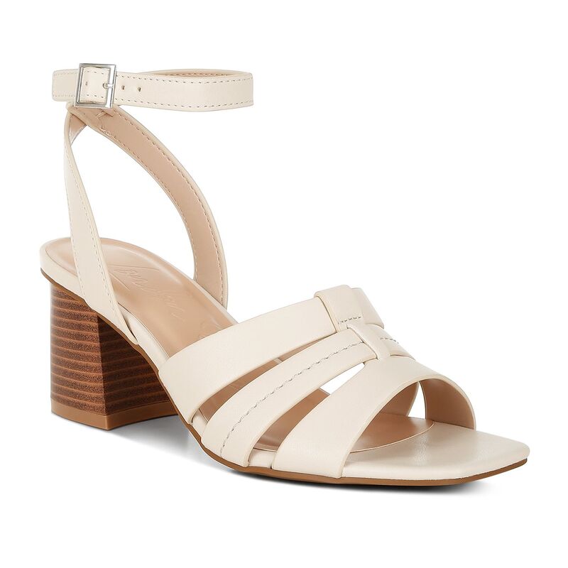 ロンドンラグ レディース シューズ サンダル アンクル ヒール London Rag Signora Women's Block Heel Ankle Strap Sandals Beige ベージュ