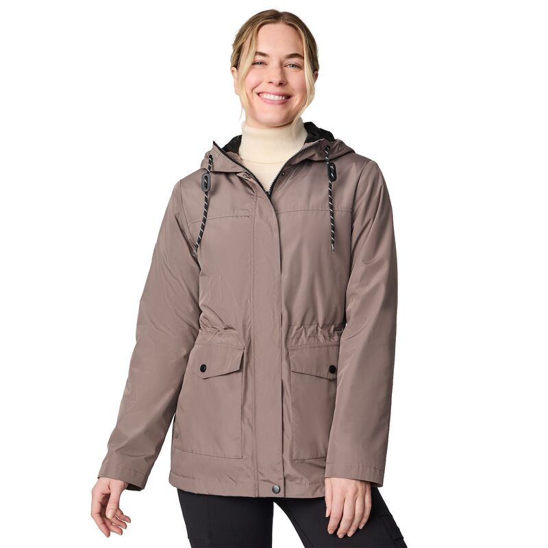 フリー カントリー レディース アウター ジャケット・ブルゾン Free Country Women's Rain Away Lined Anorak Rain Jacket Mocha モカ