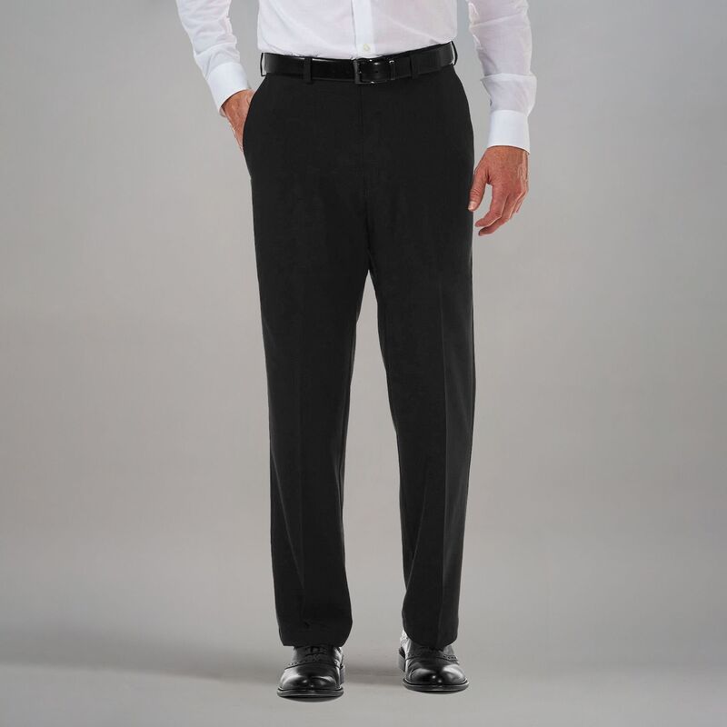 ハガー メンズ ボトムス カジュアルパンツ Men's Haggar Cool 18 PRO Classic-Fit Wrinkle-Free Flat-Front Expandable Waist Pants Black ブラック