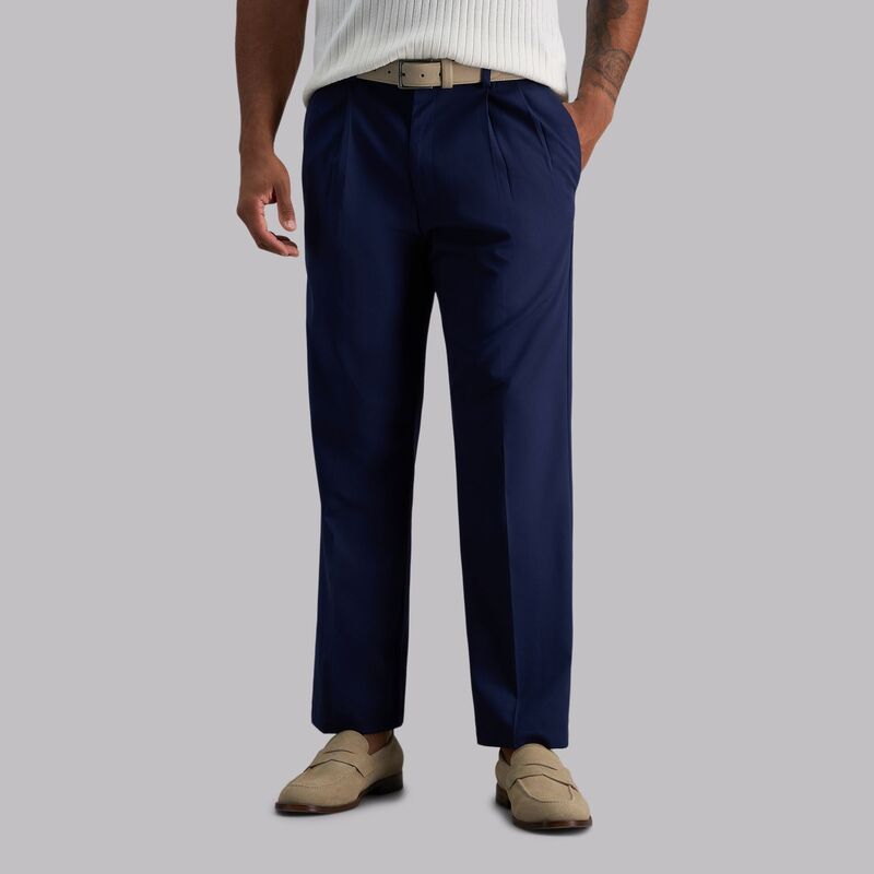 ハガー メンズ ボトムス カジュアルパンツ プリーツ Men's Haggar Cool Right Performance Flex Classic-Fit Pleated Pants Midnight 13,244円