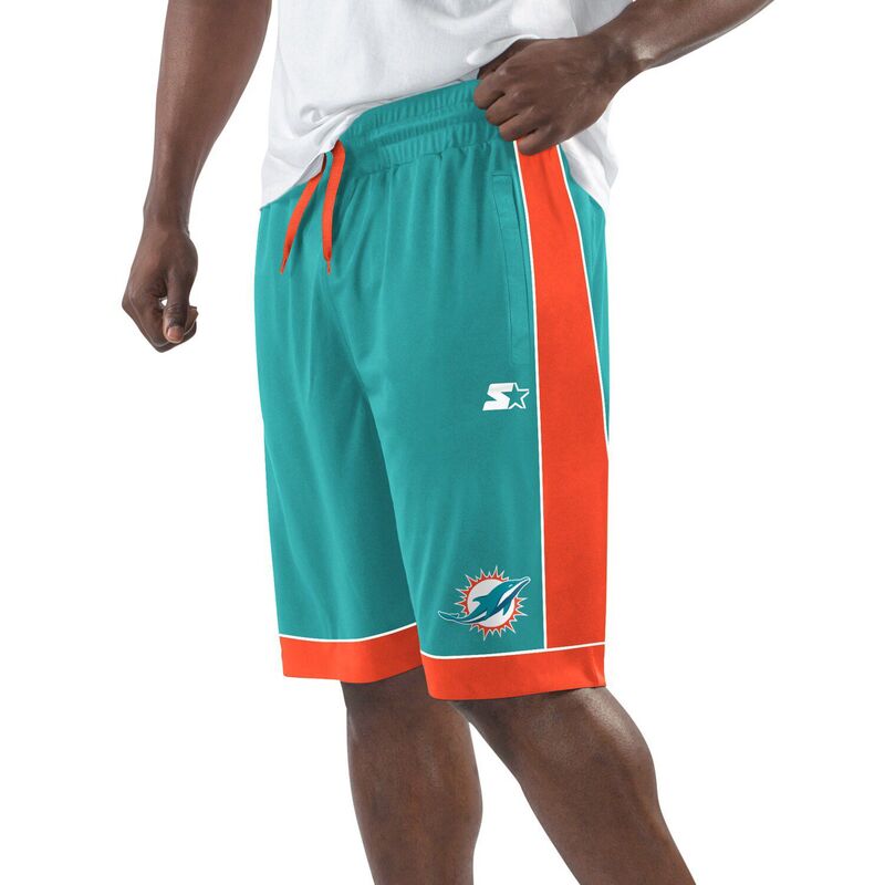 スターター メンズ ボトムス ハーフパンツ・ショーツ ショートパンツ Men'starter Aqua Miami Dolphins Throwback Fan Favorite Shorts Dol Multi マルチカラー