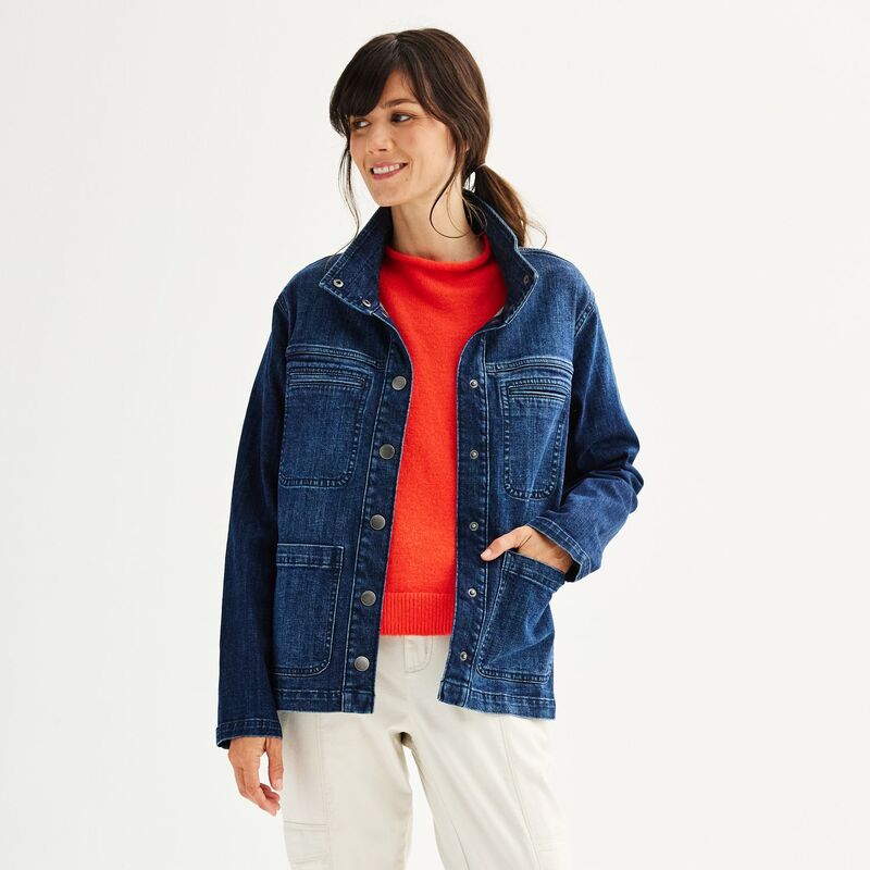 ソノマ レディース アウター ジャケット・ブルゾン デニム Women'sonoma Goods For Life Denim Barn Jacket Dark Wash デニム