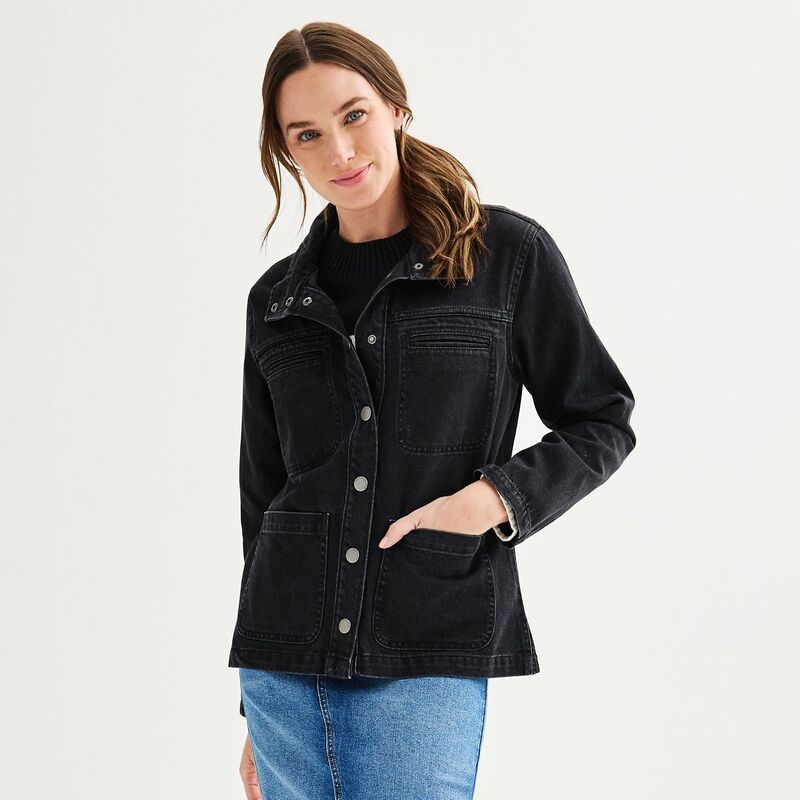ソノマ レディース アウター ジャケット・ブルゾン デニム Women'sonoma Goods For Life Denim Barn Jacket Washed Black ブラック 10,485円