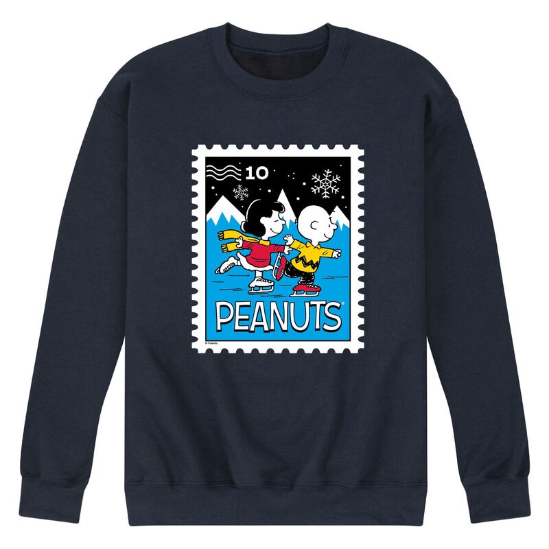 アニメキャラクター メンズ トップス Tシャツ スウェット フリース Licensed Character Men's Peanuts Lucy & Charlie Ice Skating Fleece Sweatshirt Navy ネイビー｜ReVida 店 10,426円