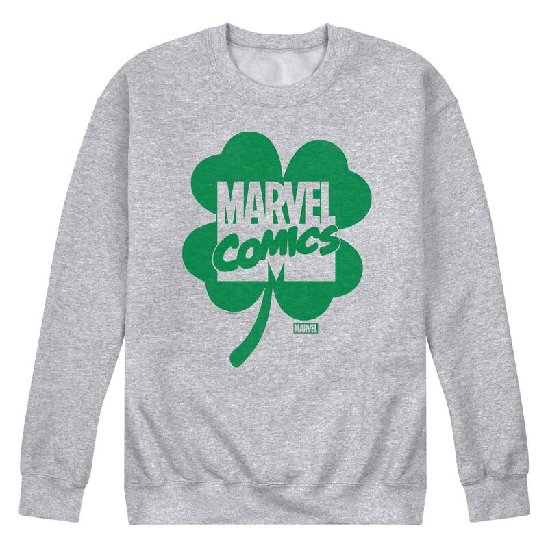 マーベル メンズ トップス Tシャツ スウェット ロゴ フリース Men's Marvel Comics Logo Fleece Sweatshirt Athletic Heather ヘザー｜ReVida 店