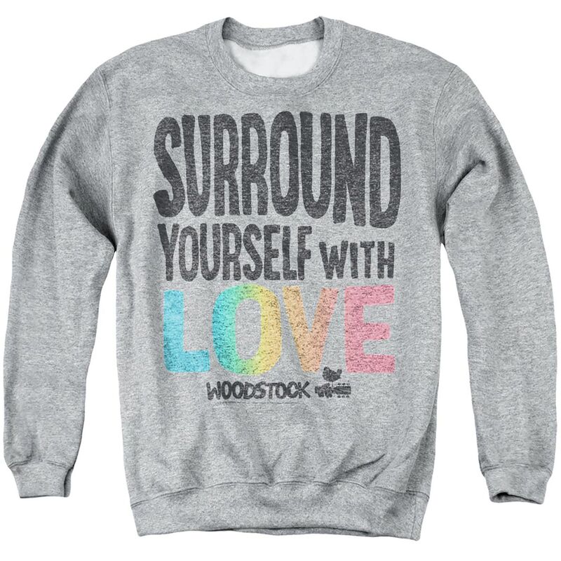 アニメ文字記号 メンズ トップス ティーシャツ 流汗 グラフィック Licensed Character Men\u0027s Woodstock Summer Of \u002769 Graphic Sweatshirt Heather Gray 薄墨色 メンズファッション-トップス-Tシャツ・カットソー