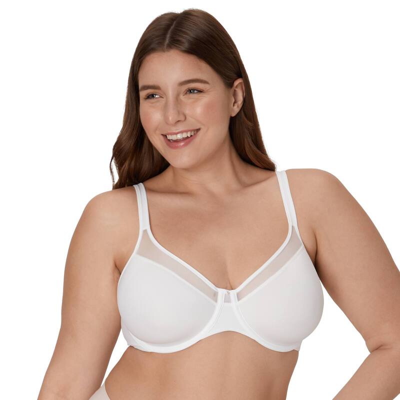 バリ レディース アンダーウェア ブラジャー Bali One Smooth Ultra Light Convertible Full-Coverage Bra 3439 White ホワイト